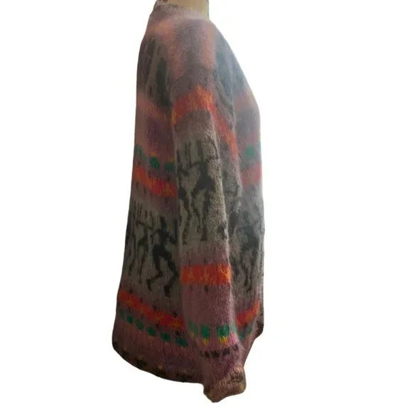 Vintage Siochain Mohair Ireland Handloomed Oversized Cardigan Womens Size M - Picture 4 of 11